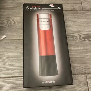 Metrokane Electric Rabbit Rechargeable Corkscrew with Built-in Foil Cutter With